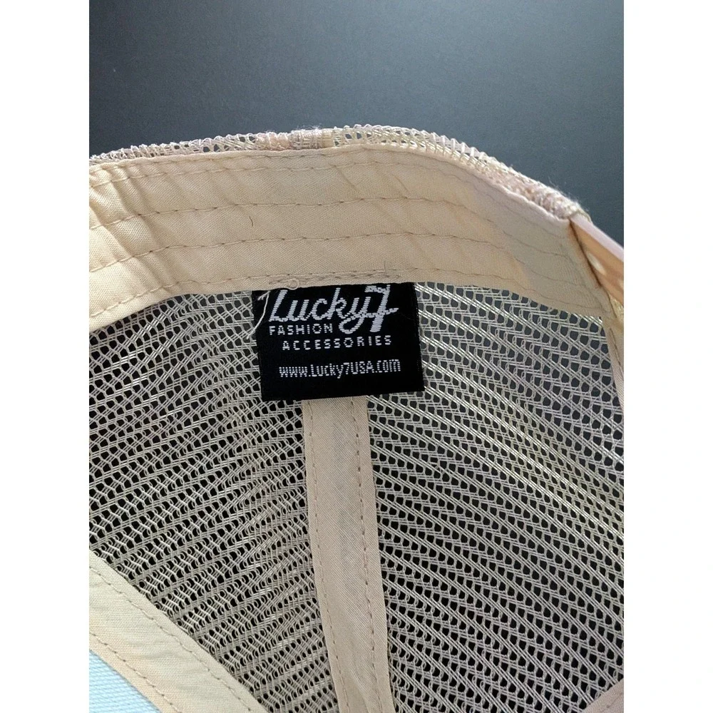 Panama‎ City Beach Mesh Snapback Trucker Hat Teal Khaki OSFM